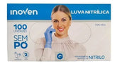 LUVA NITRILICA G INOVEN AZUL C/100