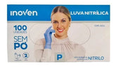 LUVA NITRILICA P INOVEN AZUL C/100)